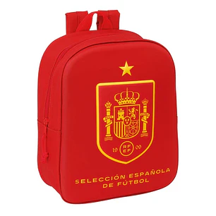 Safta Seleccion Espanola de Futbol Mochila Guarderia 3D - 6L - Cremallera - Asa de Mano - 22x27x10cm - Color Rojo