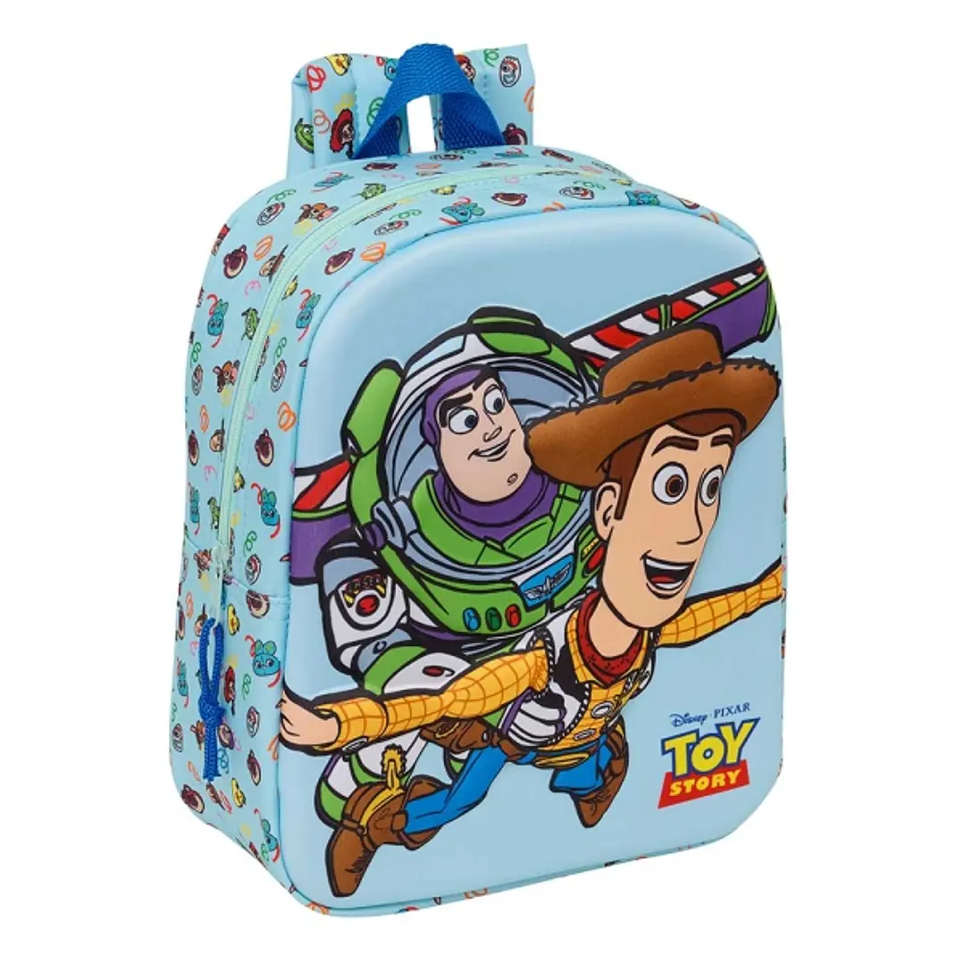 Safta Toy Story Mochila Guarderia 3D - 6L - Cremallera - Asa de Mano - 22x27x10cm - Color Azul Pastel 1