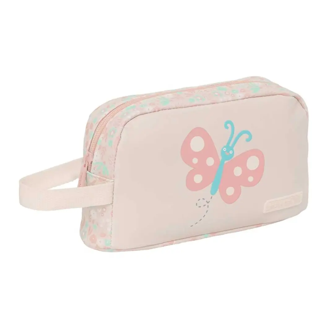 Safta Mariposa Portadesayunos Termico de 1.7L - Interior Forrado en Aluminio - 215x65x120mm - Color Rosa Pastel 1