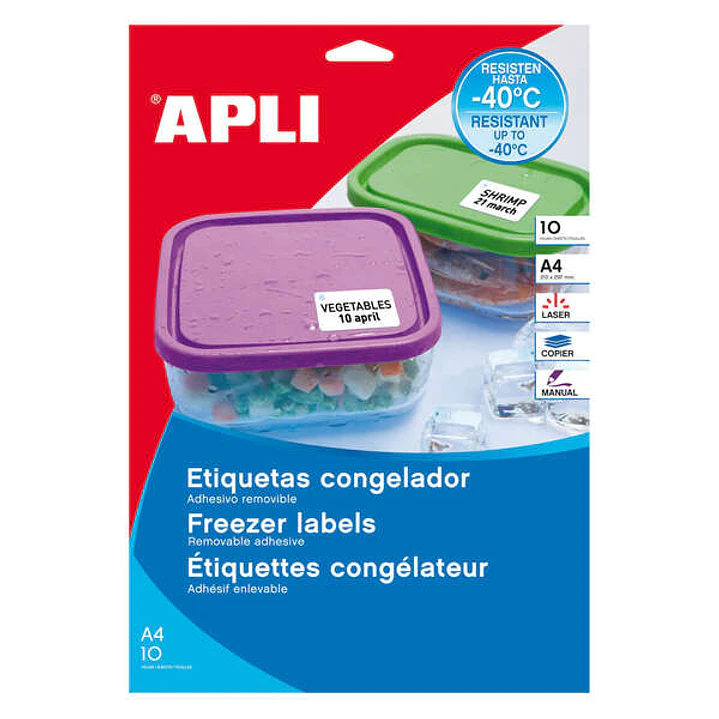 Apli Etiquetas Blancas Especial Congelador 210 x 148mm 10 Hojas 1