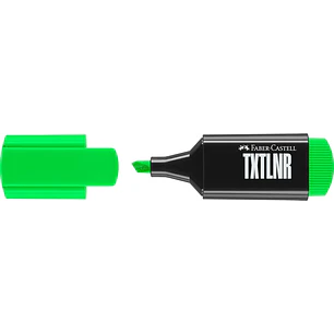 Faber-Castell TXTLNR Marcador Fluorescente - Punta Biselada - Trazo entre 1, 2 y 5 mm - Tinta con Base de Agua - Color Verde