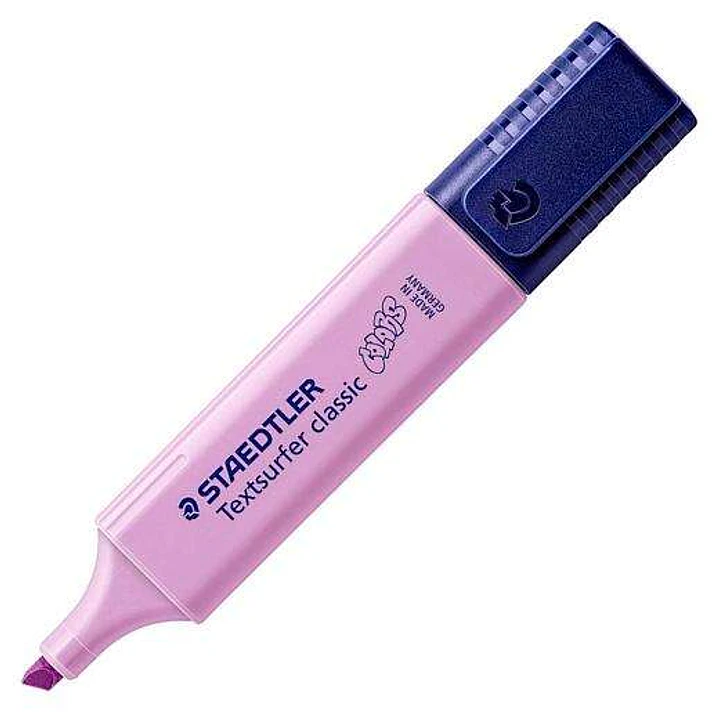 Staedtler Textsurfer Classic 364 Pastel Marcador Fluorescente - Punta Biselada - Trazo entre 1 - 5mm - Tinta con Base de Agua - Color Lavanda 1