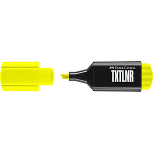 Faber-Castell TXTLNR Marcador Fluorescente - Punta Biselada - Trazo entre 1, 2 y 5 mm - Tinta con Base de Agua - Color Amarillo