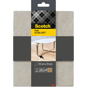 Scotch Almohadilla de Fieltro Adhesiva - Extra Suaves - 215  x 170mm - Color Gris
