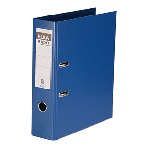 Elba Plast Archivador Tamaño A4 - Ancho 80mm - Con Palanca y Rado - Resistente y Duradero - Fabricado en PVC - Color Azul