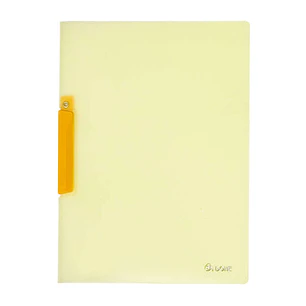 Dohe Dossier con Pinza Pivotante Tamaño A4 - Fabricado en Polipropileno Translucido de 450 Micras - Color Amarillo