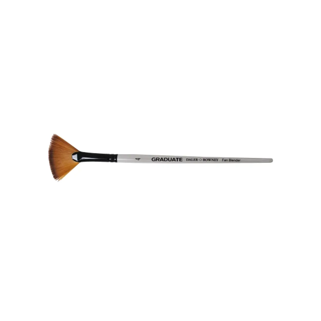 Daler Rowney Graduate Pincel Multitecnica - Pelo Sintetico - Mango Corto - Abanico Nº 4 1