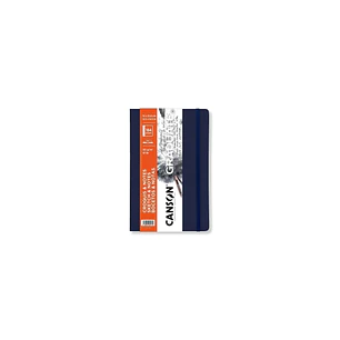 Canson Graduate Sketch Cuaderno con 92 Hojas - 14x21.6cm - 90g - Grano Fino - Tapa Blanda - Color Azul Oscuro