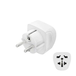 Hama Adaptador de Viaje Toma Tipo E y Schuko - Hembra Multiple - Voltaje 230-250V - 5.7x5.1x5cm - Color Blanco