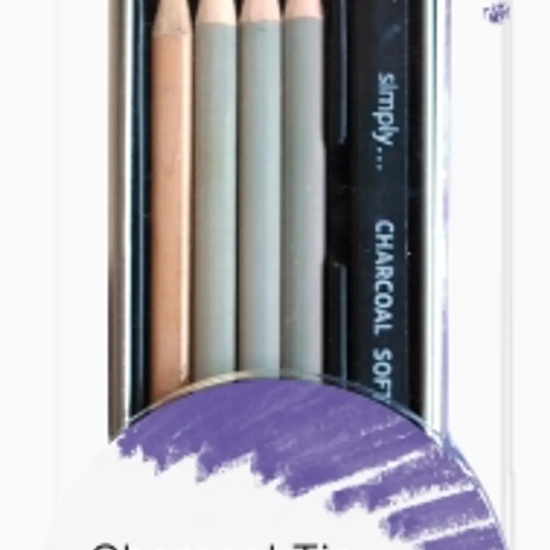 Daler Rowney Simply Pack de 8 Lapices para Esbozo y Carboncillos - Bote Metalico - Color Negro 1