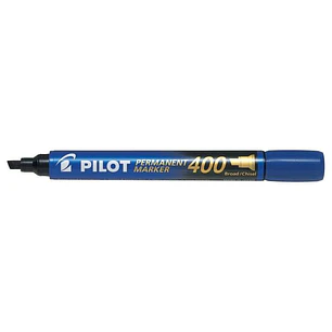 Pilot Rotulador Permanente 400 - Punta Biselada 4,5mm - Trazo 4mm - Color Azul