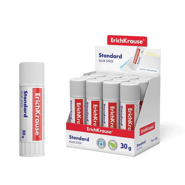 Erichkrause Standard Pegamento en Barra 30gr - Pegado Rapido y Confiable - Facil de Aclarar con Agua - Sin Disolventes - Apto para Papel, Carton y Fot 1