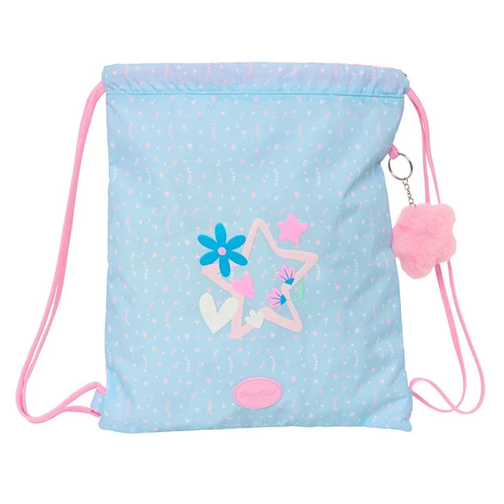 Safta Blackfit8 Smile Saco Plano - Bolsillo con Cremallera - Cierre con Cordones - 5L - Material Compacto - Uso Diario y Deportivo - 350x10x400mm - Co 1
