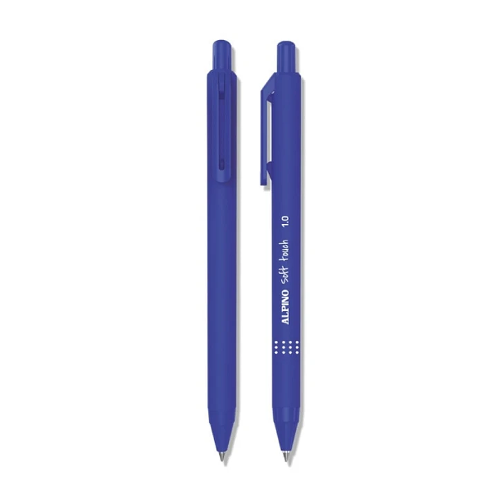 Alpino Soft Touch Boligrafo Retractil - Punta 1mm - Tacto Suave - Tinta Azul - Color Azul 1