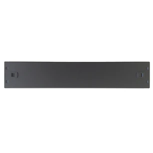 WP Tapa Delantera para Armario 2U - Instalacion sin Tornillos - 490x15x100mm - Color Negro