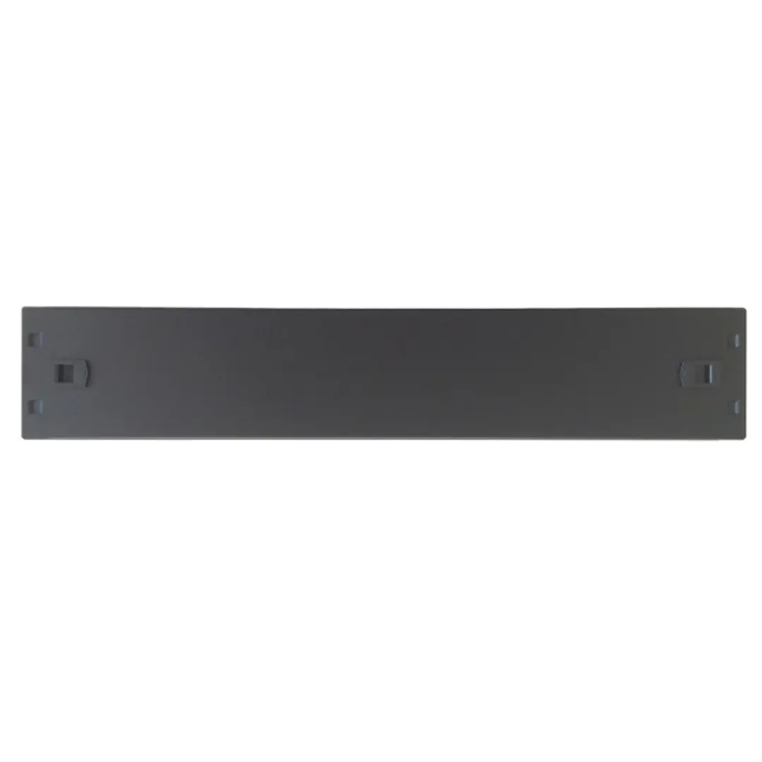 WP Tapa Delantera para Armario 2U - Instalacion sin Tornillos - 490x15x100mm - Color Negro 1