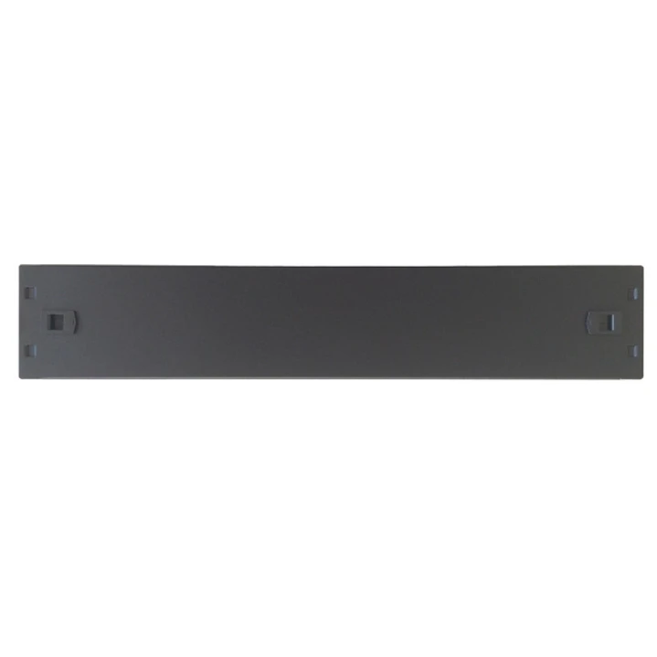 WP Tapa Delantera para Armario 2U - Instalacion sin Tornillos - 490x15x100mm - Color Negro 1
