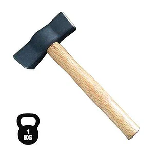 Blim Martillo de Carpintero - Cabeza en Acero al Carbono Forjado de 1 Kg - Superficie de Trabajo Templada - Mango de Madera - Mango con Forma Ergonomi