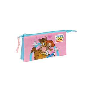Safta Jessie Portatodo - 3 Compartimentos con Cremalleras - Bolsillo Interior - 0.6L - 220x30x120mm - Color Rosa