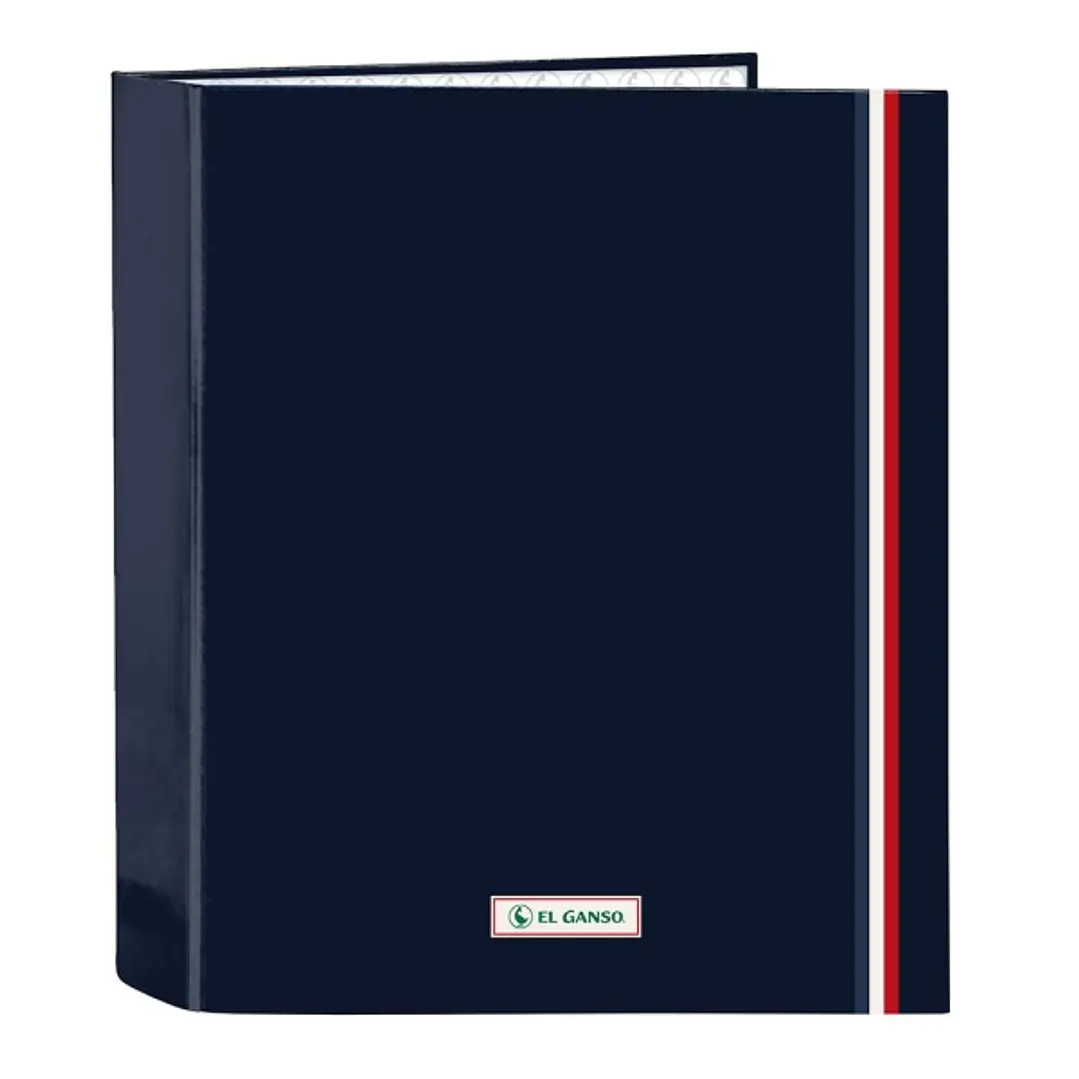 Safta el Ganso Eclipse Carpeta con 4 Anillas 40mm - Tapas Duras Forradas - Formato Folio - 270x60x330mm - Color Azul Marino 1