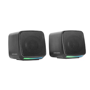 Mars Gaming MS-PRO Altavoz Compacto de 10W - Alimentacion USB - Luces RGB - Jack 3.5mm - Cable de 80cm - Color Negro