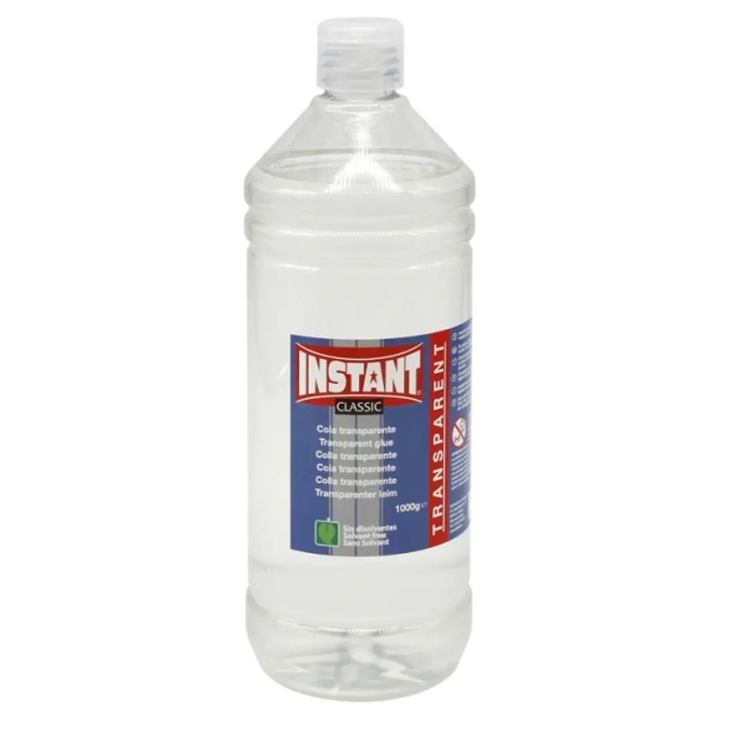 Instant Classic Super Clear Cola Transparente 1000gr - Apto para Uso Infantil y/o Domestico - Sin Disolventes - Transparente 1