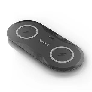 Aisens Cargador Inalambrico 15W - USB-C - Protocolo Qi - Moviles y Auriculares - Proteccion Contra Sobretension, Sobretemperatura y sobrecorriente - C