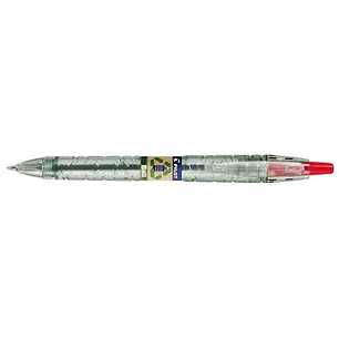 Pilot Boligrafo de Bola Retractil B2P Ecoball BeGreen - Punta Redonda 1mm - Trazo 0.27mm - 86,64% de Plastico Reciclado - Recargable - Color Rojo