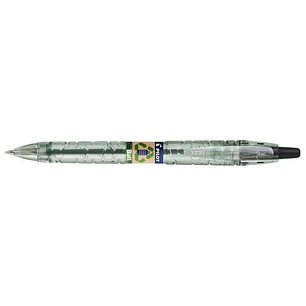 Pilot Boligrafo de Bola Retractil B2P Ecoball BeGreen - Punta Redonda 1mm - Trazo 0.27mm - 86,64% de Plastico Reciclado - Recargable - Color Negro