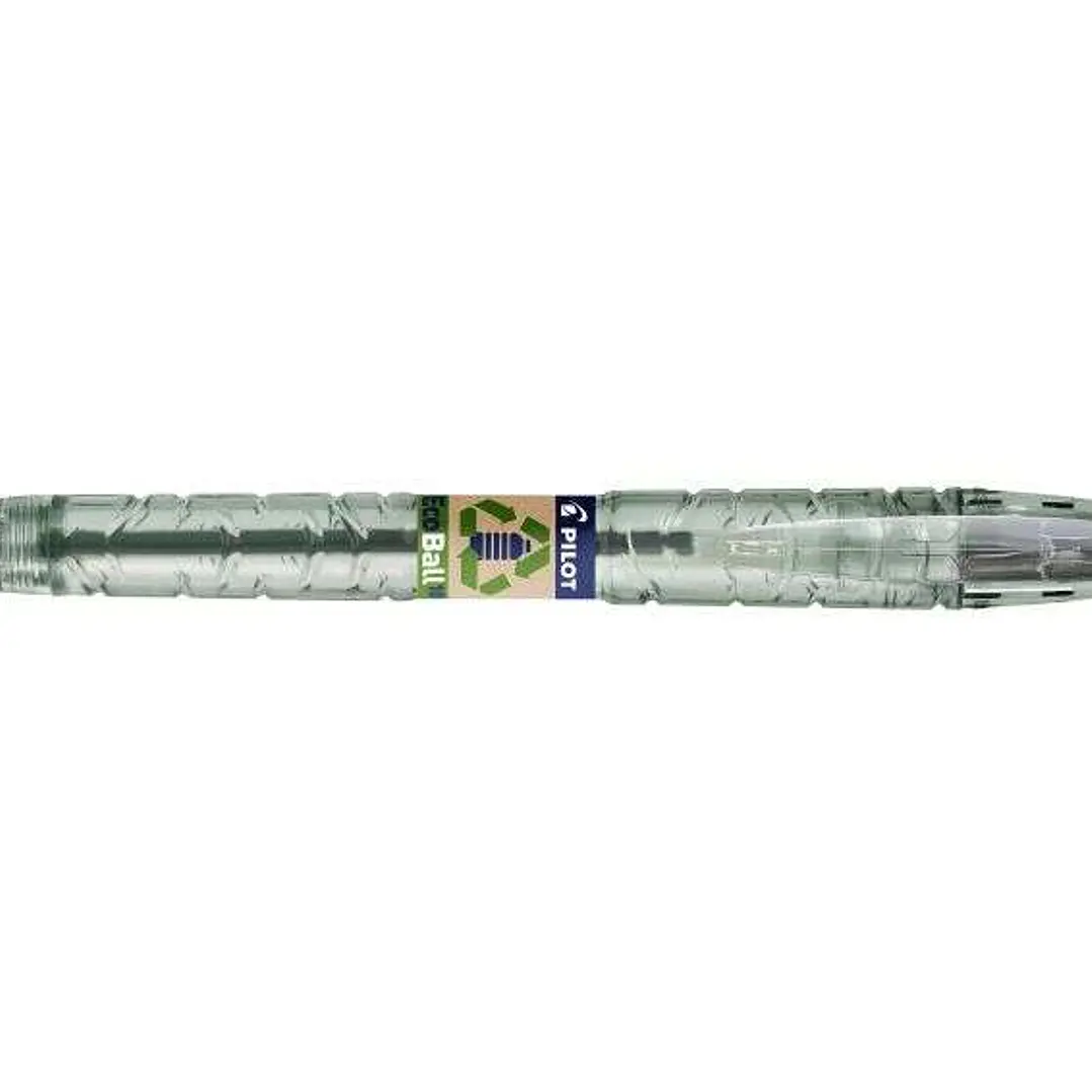Pilot Boligrafo de Bola Retractil B2P Ecoball BeGreen - Punta Redonda 1mm - Trazo 0.27mm - 86,64% de Plastico Reciclado - Recargable - Color Negro 1