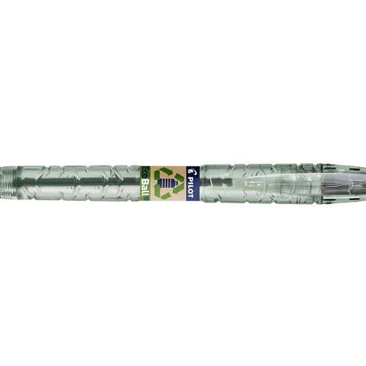 Pilot Boligrafo de Bola Retractil B2P Ecoball BeGreen - Punta Redonda 1mm - Trazo 0.27mm - 86,64% de Plastico Reciclado - Recargable - Color Negro 1