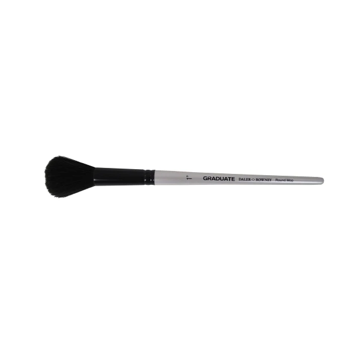 Daler Rowney Graduate Pincel Acuarela - Pelo de Cabra Natural - Mango Corto - Redondo Montado Sobre Punta 1