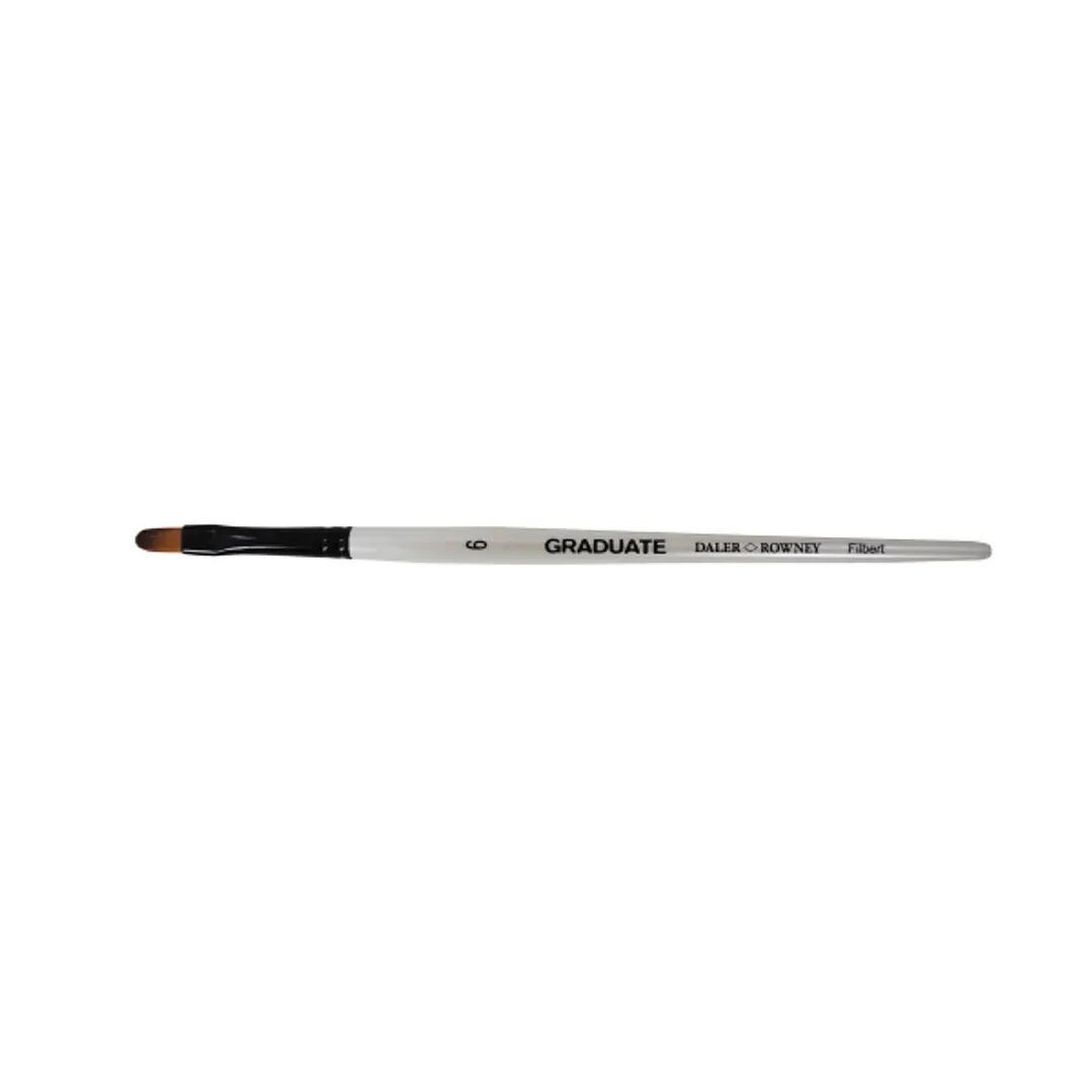 Daler Rowney Graduate Pincel Multitecnica - Pelo Sintetico - Mango Corto - Lengua de Gato Nº6 1
