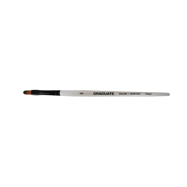 Daler Rowney Graduate Pincel Multitecnica - Pelo Sintetico - Mango Corto - Lengua de Gato Nº6 1