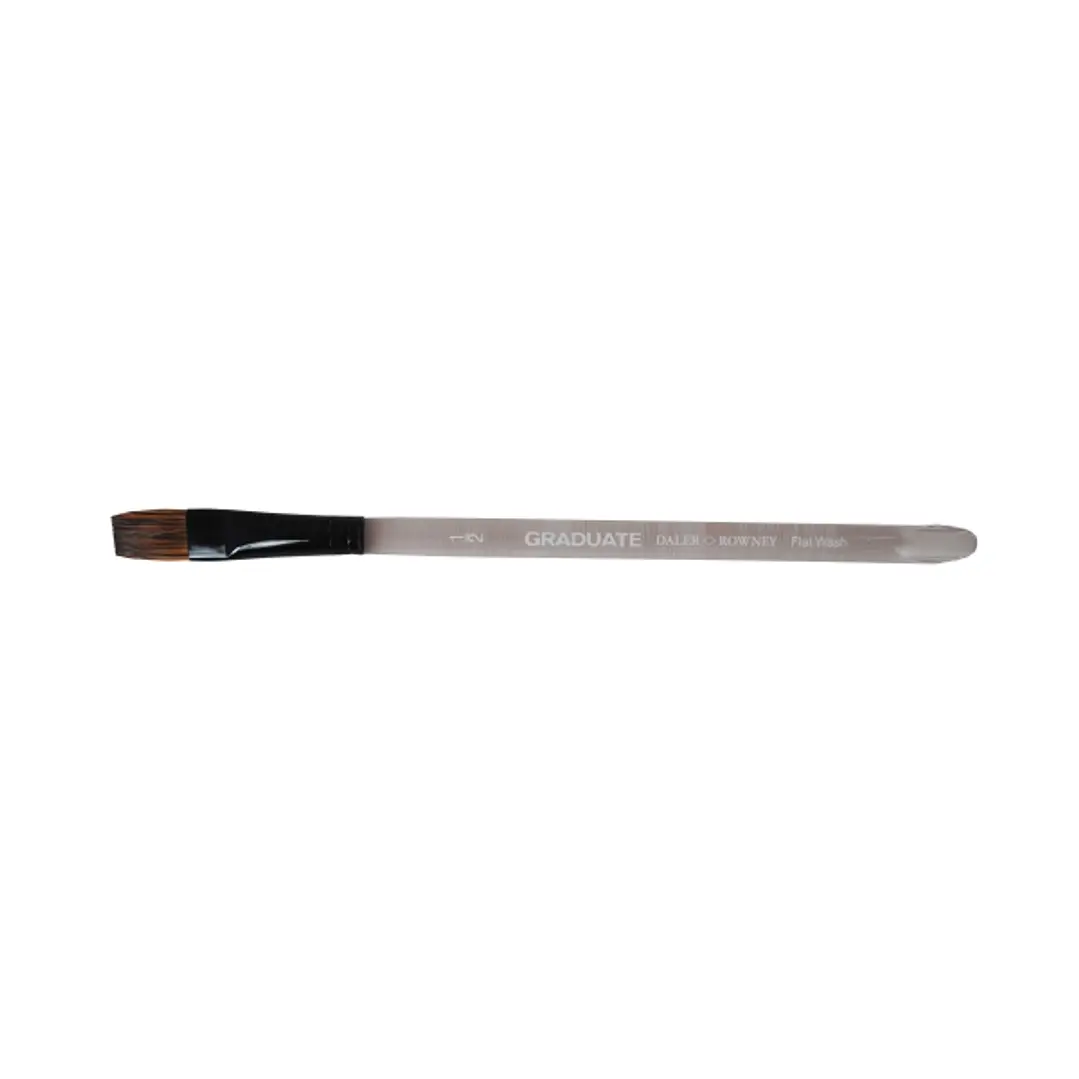 Daler Rowney Graduate Pincel Acuarela - Mezcla de Pelo de Pony y Sintetico - Mango Corto - Plano Lavis 1/2