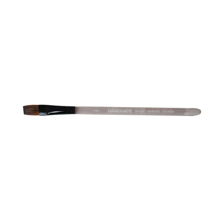 Daler Rowney Graduate Pincel Acuarela - Mezcla de Pelo de Pony y Sintetico - Mango Corto - Plano Lavis 1/2