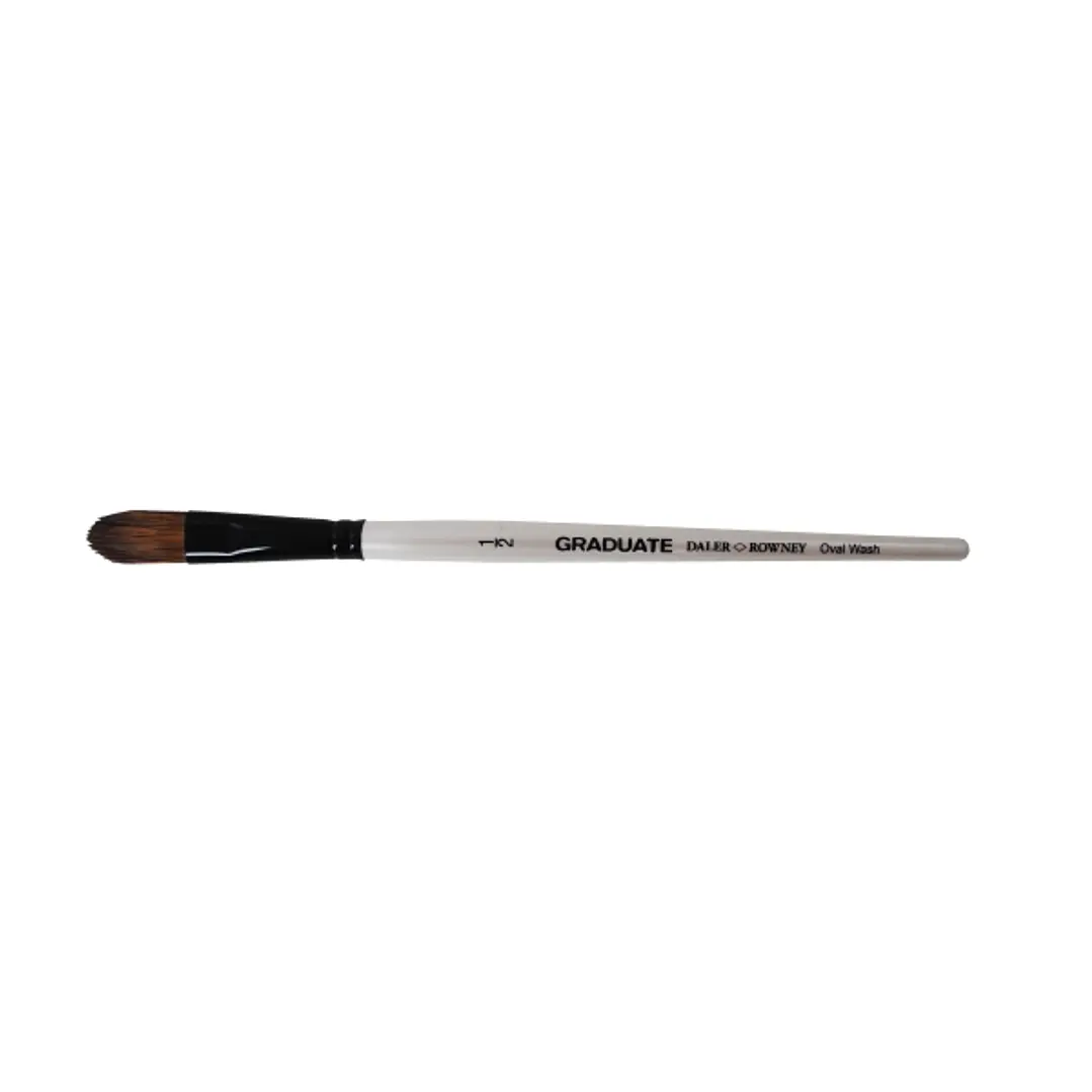 Daler Rowney Graduate Pincel Acuarela - Mezcla de Pelo de Pony y Sintetico - Mango Corto - Oval Lavis 1/2