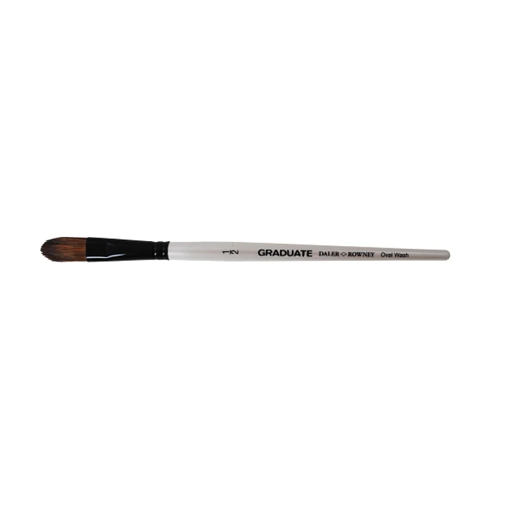 Daler Rowney Graduate Pincel Acuarela - Mezcla de Pelo de Pony y Sintetico - Mango Corto - Oval Lavis 1/2