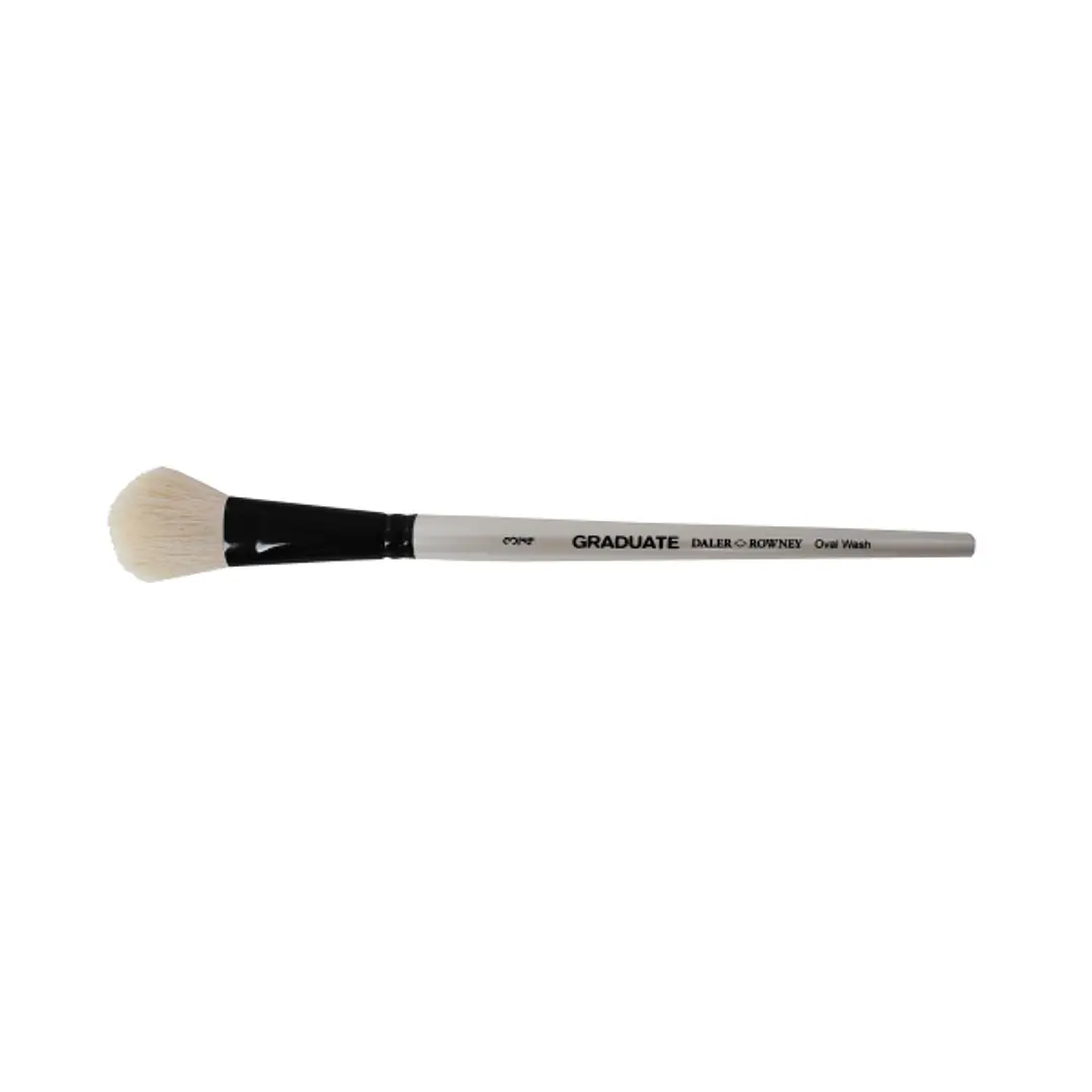 Daler Rowney Graduate Pincel Acuarela - Pelo de Cabra Natural - Mango Corto - Oval Lavis 3/4