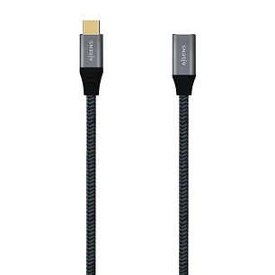 Aisens Cable USB 3.2 GEN2x2 Aluminio 20GBPS 5A 100W - TIPOUSB-C/M-USB-C/H - 1.0M - Color Gris
