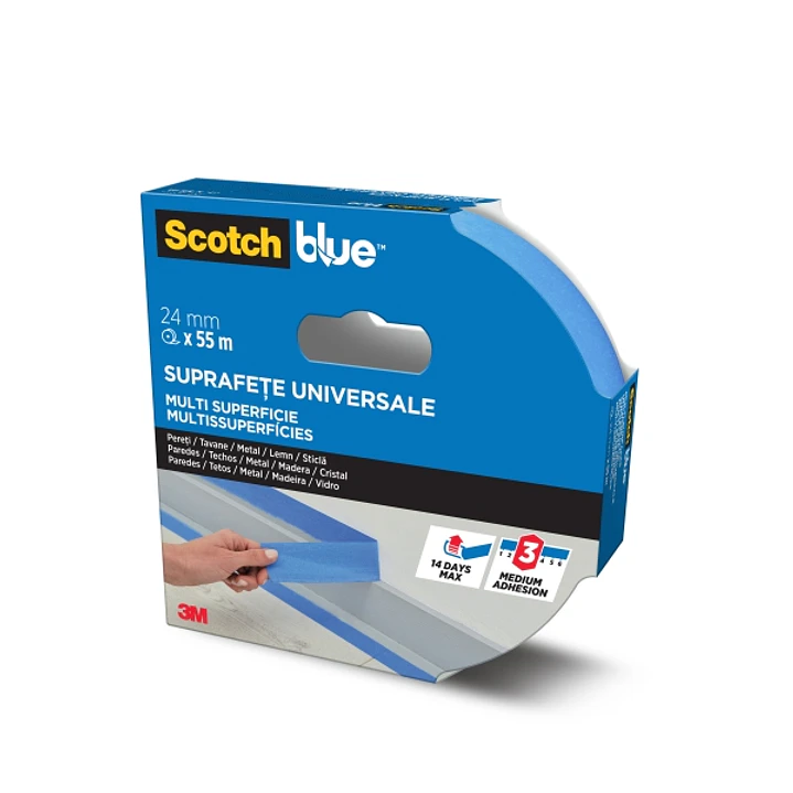 Scotchblue Cinta de Enmascarar - 24mm x 55m - 100% PEFC - Multisuperficie - Color Azul 1