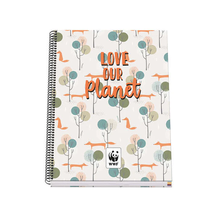 Dohe Cuaderno en Espiral de Tapa Dura A4 - 228x300mm - Cubierta Carton Forrado con Papel Impreso a Todo Color y Plastificado Brillo - Guardas Impresas 1
