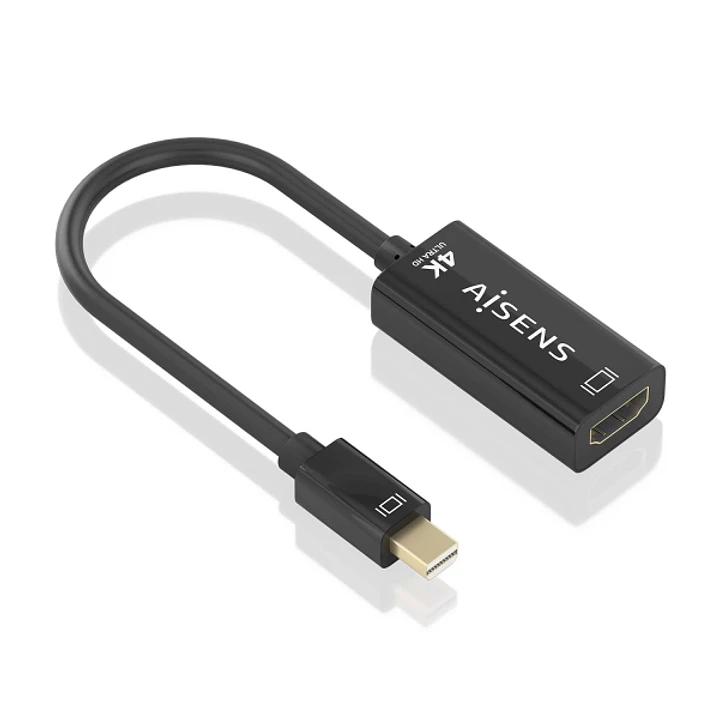 Aisens Conversor MINI DP a HDMI 4K@60HZ - MINI DP/M-HDMI/H - 15cm - Color Negro 1