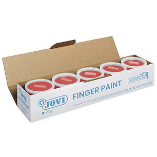 Jovi Bote de Pintura de Dedos - 125ml Pintura de Dedos - Colores Mezclables - Textura Gelatinosa - Lavable - sin Gluten Ni Alergenos - No Toxico - Est