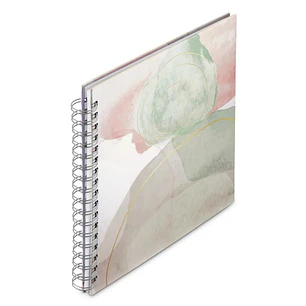 Hama Watercolor Album de Fotos con Espiral - 50 Paginas Blancas - Tapa de Papel con Textura - 28x24cm - Multicolor