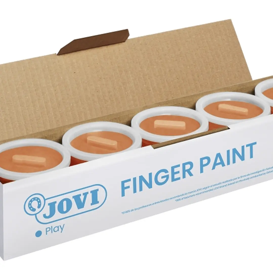 Jovi Bote de Pintura de Dedos - 125ml Pintura de Dedos - Colores Mezclables - Textura Gelatinosa - Lavable - sin Gluten Ni Alergenos - No Toxico - Est 1