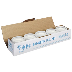 Jovi Bote de Pintura de Dedos - 125ml Pintura de Dedos - Colores Mezclables - Textura Gelatinosa - Lavable - sin Gluten Ni Alergenos - No Toxico - Est