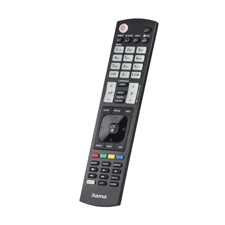 Hama Mando a Distancia para TV LG - Alcance 10m - 52 Botones - Acceso Directo a Plataformas de Streaming - 21.6x4.8x2.4cm - Color Negro 1