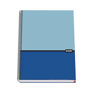 Dohe Cuaderno Espiral Tapa Dura A4 - 228x300mm - Cubierta Carton Forrado - Espiral Metalico Negro - 100 Hojas Offset 90g Microperforadas - Cuadricula 