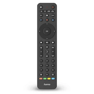 Hama Mando a Distancia para TV - Universal - Alcance 10m - 43 Botones - Acceso Directo a Plataformas de Streaming - Permite 8 Dispositivos Simultaneos